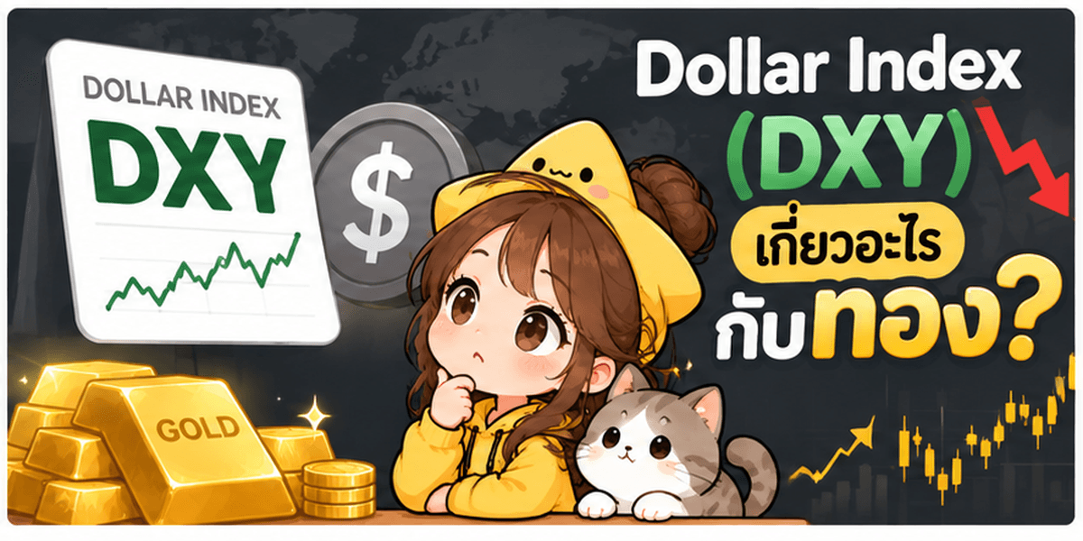 ภาพประกอบดัชนีดอลลาร์กับราคาทองที่มักสวนทางกัน